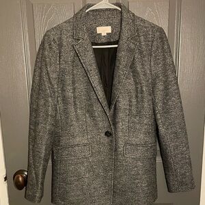 Excellent condition LOFT Charcoal / Textured Women's Blazer - Sz6P